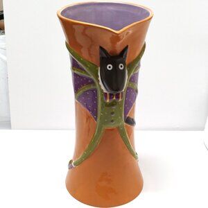 Patience Brewster Krinkles Halloween Bat Cat Pitcher